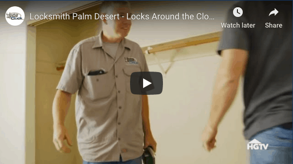 Locks Around the Clock locksmith featured on HGTV's Desert Flippers at a Palm Desert renovation